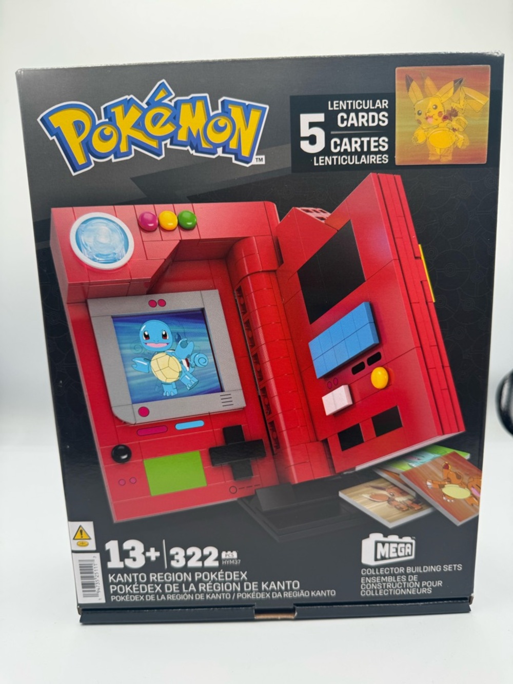 Mega Pokemon Kanto Region Pokedex Light Up Collector Building Set 322 Pieces New